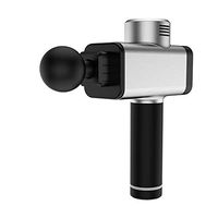 Massage Gun Deep Tissue LED Massage Gun Fascia Percussion Massager with 4 Heads Adjustable 4-Way Variation Silver