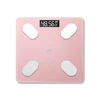 Bluetooth Smart Scale, Body Fat Scale LED Digital Bathroom Wireless Weight Scale, Smart Body Composition Analyzer Support Android iOS,Pink