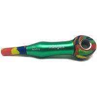 Premium Smoking Pipe with Bowl - Advanced Technology Cough Less Tobacco Maze Pipe self Cools Smoke removes Resin & Tar smoothest Inhale Guaranteed - Green