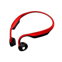 Bone Conduction Headphones Open-Ear Bluetooth Wireless Sports Headsets HiFi Music Stereo with Mic Sweatproof Noise Cancelling Earphone for PC/Cell Phones/TV (Red)