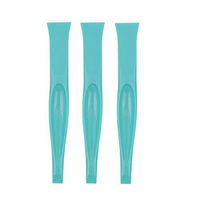 Blue Plastic Multipurpose Stiff Scraper Scratch Free Cleaning Tool Label Scraper Gum Scraper Bottle Opener Can Opener (3 PACK)
