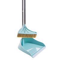Broom and Dustpan With Long Handle Telescopic Up Non-stick Hair Soft Brush Broom And Dustpan Extra Long Handle Non-Slip Handle Multi-Function Broom Set Home Kitchen Room Lobby Cleaning To