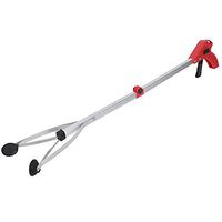 Liineparalle 32" Foldable Reacher Grabber Pickup Tool Lightweight Extra Pick Up Stick Grabber Trash Picker Upper Grabber Long Handy Arm Assist Tool(RED)