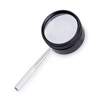 Loupe 35X Handheld Illumination Magnifier with LED Light HD Lens for Book Reading Jewelry Identification Watch DIY Crafts Engraving and Repair Black 45mm Magnifier