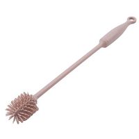 YouCY Bottle Brush Silicone Bottle Cleaning Brush For Glass Bottle Sports Bottle Vacuum Bottle Practical Bottle Cleaning Tool Silicone Brush,Pink Gray