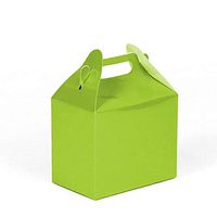 24CT (2 Dozen) Biodegradable Kraft/Craft Favor Treat Gable Boxes, Gift Boxes (Lime Green, Small)