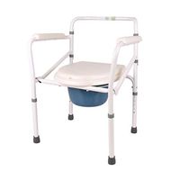 BINZHI Bedside Commode Chair Non-Slip Home Mobile Toilet Safety Frame, Old Man Folding Shower Chair Bedside Toilet (Color : A)
