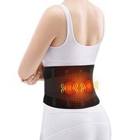 Heating Waist Massage Belt, Lumbar Heat Belt Wrap with Vibration, Compression Straps and Waist Splint Support for Lower Back Arthritic Abdominal Pain Relief, Fits Men and Women