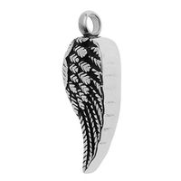 Single Angels Wing Cremation Jewelry Urn Pendant Ashes Keepsake Memorial Beautiful Cute Elegant Women Aesthetic Beads Best Girl Fashion Casual Beauty Trendy