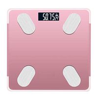 TIZHONG Digital Body Weight Bathroom Scale with Body Tape Measure and Round Corner Design, Large Blue Backlight Display, High Precision Measurements, (Color : Pink)