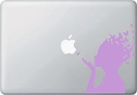 Yadda-Yadda Design Co. Butterfly Girl - MacBook or Laptop Decal (5.5" w x 6.5" h) (Lavender)