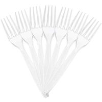 50 Count Disposable Clear Nice 40 Plastic Forks Heavyweight Bulk Disposable