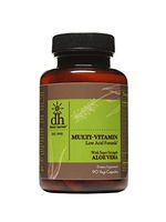 Desert Harvest Multi-Vitamin Low Acid Formula (90 capsules) includes B9 from L-Methylfolate, B12 from Methylcobalamin, Calcium Glycerophosphate, Magnesium Oxide, NO B6, plus 21 other vitamins/minerals