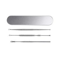 SUPVOX 3pcs Ear Pick Ear Cleaner Spiral Earwax Removal Tool Set Stainless Steel Ear Cleaner Loop