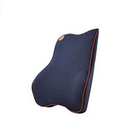 thebestshop99 Car Seat Back Support Cushion Memory Foam Breathable Chair Lumbar Waist Pillow Home Office (Blue)