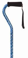 Essential Medical Supply Laser Cut Offset Cane, Blue