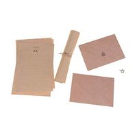 Amosfun Christmas Stationery Paper Kraft Paper Letter Set with Envelope Seal Sticker Vintage Gift Paper (Sticker Random Pattern)