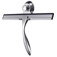 BestOpps Shower Squeegee Stainless Steel Window Wiper Shower Wiper with Suction Hook Ideal for Mirror Window Glass Cleaning