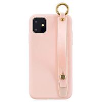 Amocase Soft Silicone Case with 2 in 1 Stylus for iPhone 11 Pro 2019,Cute Sweet Candy Color Wrist Strap Stand Shockproof Anti-Scratch Flexible Case - Light Pink