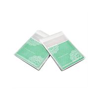 paasionous 50/100Pcs Lovely Pink Lace Transparent Cellophane Plastic Bags Baking Candy Cookie Gift Bag for Wedding Birthday Party Favors,Green,7X7Cm,100Pcs