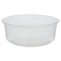 Plastic Deli Containers Clear 8 Oz- 4 9/16"Dia x 1 11/16"D 500 Per Case