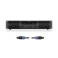 Behringer 1000W Ultra-Lightweight Class-D Power Amplifier with SmartSense Loudspeaker Impedance Compensation - with 25' Speakon to Speakon Speaker Cable 14 AWG, with 2 Conductors