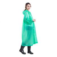 Meidexian888 Outdoor Raincoat,Adult Thickening To Increase Outdoor Hiking Tourism Non-Disposable PEVA Raincoat (Green)
