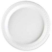Tablemate Plastic Dinnerware PLATE,7"PLAS WE,125/PK 6008-18 (Pack of4)