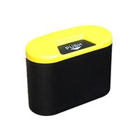 Garbage Bin, Vinjeely Creative Covered Mini Desktops Car Home Trash Can Rubbish Container (Yellow)