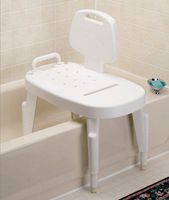 Bath Safe Adjustable Transfer Bench with Arms & Back