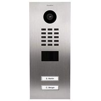 DoorBird IP Video Door Station Flush-mounted, Brushed Stainless Steel Call buttons Multi Tenants - Access Control- POE Capable (Stainless Steel/2 Call Buttons)