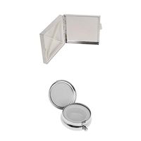 2pcs Mini Purse Metal Pill Box Medicine Daily Organizer Single Four Slots Container Case Jewelry Storage Holder
