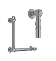 Jaclo G20-24H-24W-AB Straight Smooth with Finials Grab Bar, Satin Brass