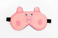 OhMyGifts Pink Peppa Pig Sleeping Eye Mask - Pink Pigs Birthday Design Cute Cartoon Print Bed Supplies Sleep Light-Blocking Eye Cover Gift Idea for Girl Boys Adult Mens Childrens