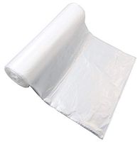 Plastic Bag-Clear HDPE Coreless Star Sealed Trash Liners 55 Gallons 16 mic 38"x60" 200 Bags/cs