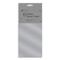 Tissue Paper - Metallic Silver - 5 Sheets - Size 19.7" x 27.6"