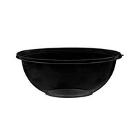 Party Essentials 16024B17 Soft Plastic Bowls, 160 oz, Black (Pack of 24)