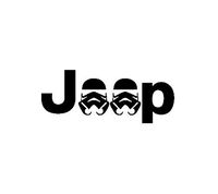 Jeep Storm Trooper Star Wars Black Decal Vinyl Sticker|Cars Trucks Vans Walls Laptop| Black |5.5 x 2 in|LLI537