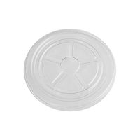 12 oz Plastic Flat Lids - Clear Durable Flat Lids - Frozen Dessert Supplies - Fast Shipping - Cups Sold Seperately! 100 Count