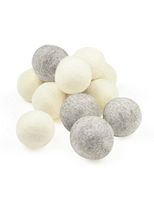 Wool Dryer Balls, Natural Fabric Softener 12pk - White & Gray