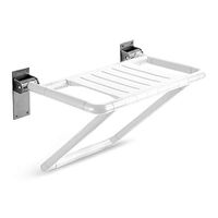 XH Bathroom Folding Shower Seat Wall Bath Stool, Non-Slip + Nylon + Stainless Steel Thick Weight Bearing 330lb, Suitable for The Elderly and Disabled and Pregnant Women Bath