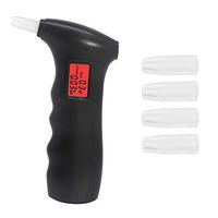 Professional Breath Alcohol Analyzer Tester Accurate Breathalyzer Breath Analyzer with Semi-Conductor Sensor 5 Mouthpiece Red Background Light for Night Reading