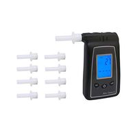 MQ Accuracy Breathalyzer, Portable Breath Alcohol Tester, LCD Display with 8 Mouthpieces for Home & Professional Use