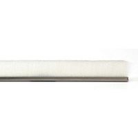 Tanis Brush MB460684 Strip Brush with 3/16" Type #4 Stainless Steel Backing, White Polyester Bristles, 84" Overall Length, 3" Trim Length, 0.020" Bristle Diameter