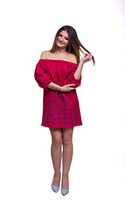 Handmade Ukrainian Off-shoulder Embroidered Ethnic Mini Dress