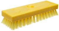 Rubbermaid Commercial FG9B3600YEL Plastic Block Deck Brush with Threaded Handle Hole, Polypropylene Fill, Yellow