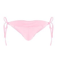 Men's G-String Sexy Adjustable Bikini Drawstring Ties Smooth Briefs Boys Briefs Lingerie Low Rise Thong (Pink)