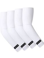 Cosynook Cycling Sun Protective Uv Cover Arm Sleeves Athletic Sport Cooling Football Hikhing Golf Fishing Driving Jogging (SET2CMMM02-WHITE)