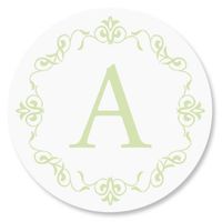 Personalized Ornate Initial Envelope Seals - Set of 144 Self-Adhesive, Flat-Sheet, 1-1/2" Sticker Seals, By Colorful Images