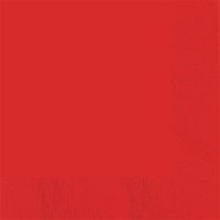 3 Ply Paper Beverage Napkins | 50ct (Apple Red)